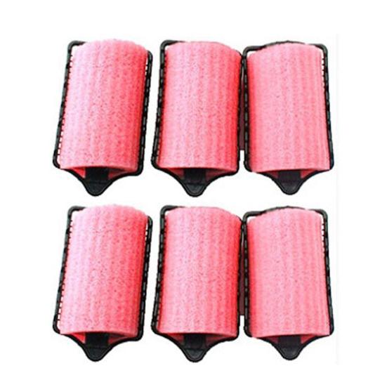 6Pcs Home Self Grip Sponge Hair Salon Hairdressing Roller Curlers Styling Tools
