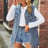 Women's Casual Loose Vintage Denim Vest Jacket