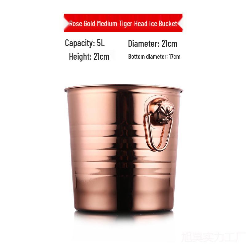 Stainless Steel Ice Bucket for Bar - Champagne & Beer Cooler