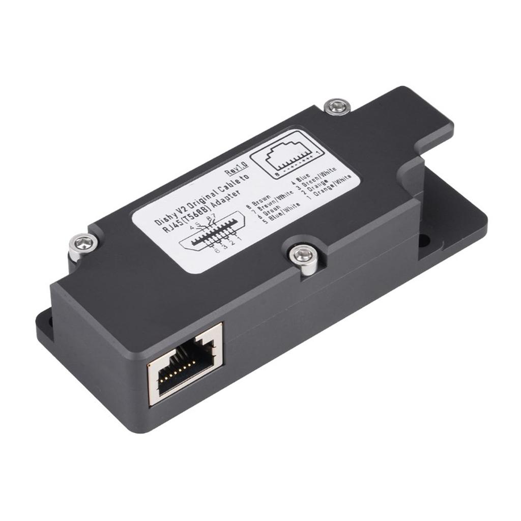 Adaptér kabelu Dishy na RJ45 ABS Obdélníkový adaptér kabelu satelitní antény pro Starlink