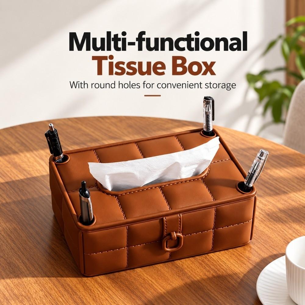 Large Capacity Tissue Box Holder Dust-proof Paper Holder Durable Tissue Box Cover fo Homestay