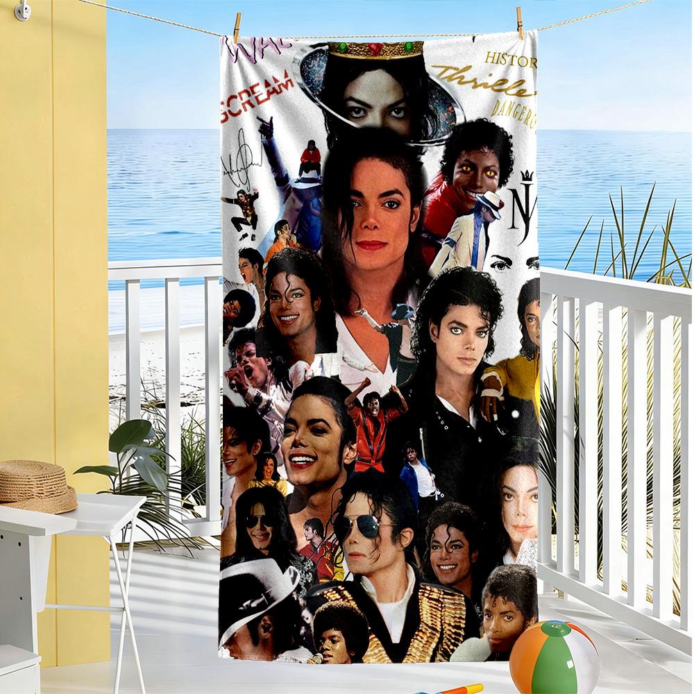 Michael Jackson Beach Towel Quick-Dry Soft Microfiber Comfortable Lightweight Suitable for Sports, Travel, Swimming, Yoga, Bathroom, Beach, And Pool