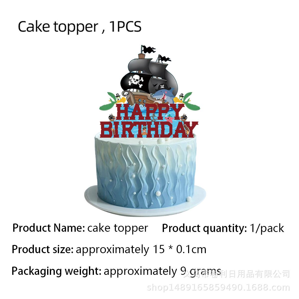 

Pirate Ship Theme Party Decoration Pirate Party Banner Flag Paper Plate Paper Cup Tissue Tablecloth Large power strip 1pcs