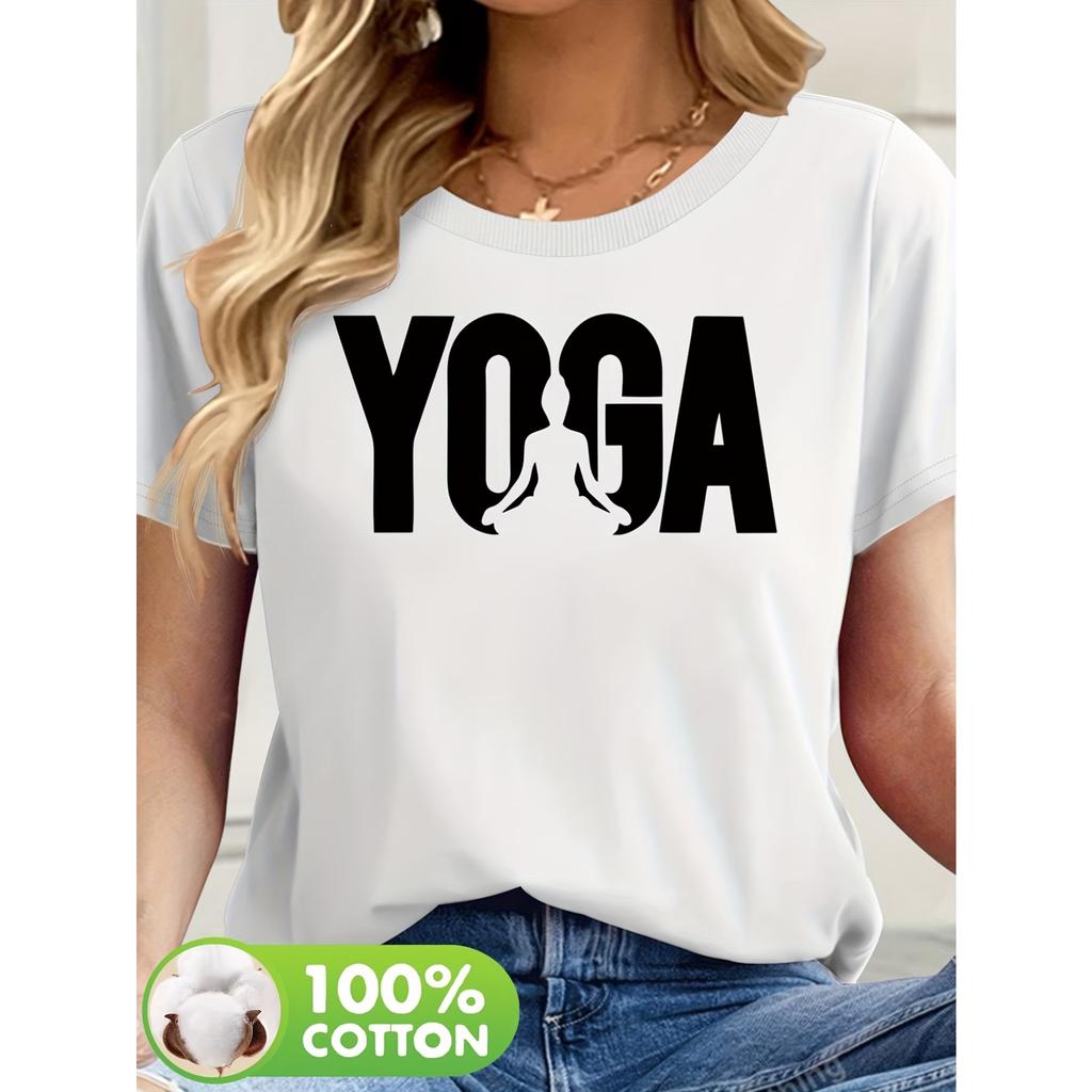 Letter Print Casual Round Neck Short Sleeve T-Shirt New Summer Women'S Wear