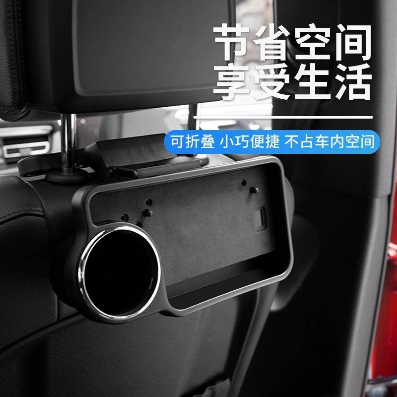 Foldable Car Seat Back Dining Tray Drink Holder Phone Stand For Car Interior Use