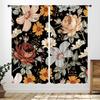Mexican Flowers Curtains,Traditional Mexico Style Colorful Floral Cinco De Mayo Dia De Los Muertos Boho Botany Rustic Style