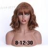 17 Colors Short Water Wave Wigs for  Women Heat Resistant Fiber Daily Full False Hair