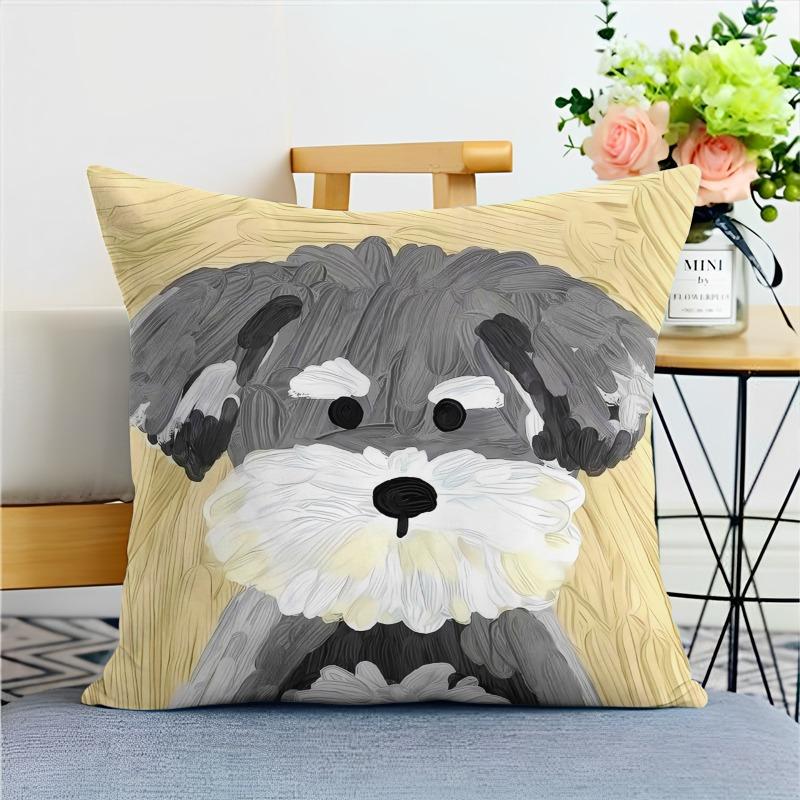 Cute Dog Cartoon Pillowcase Dormitory Decoration Office Living Room Home Pillowcase