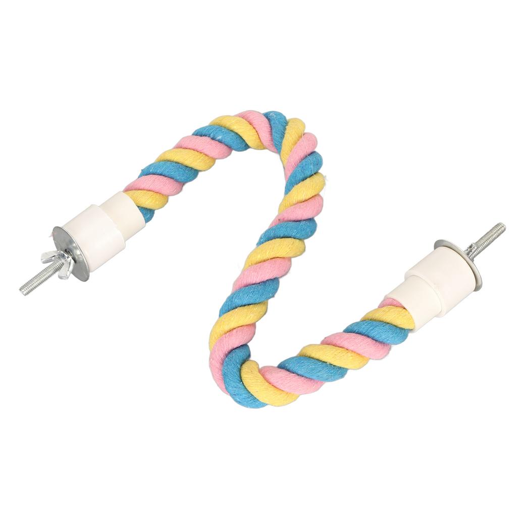 Kolorowa, elastyczna, bezpieczna, wspinaczkowa zabawka dla papug z bawełnianej liny dla nimf i papug nierozłączek