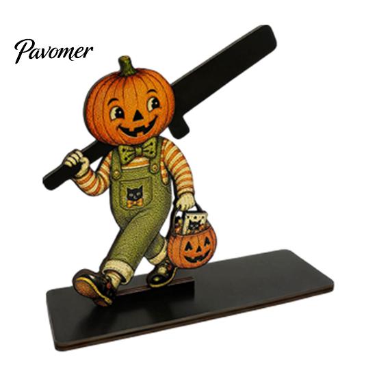 Wooden Roll Paper Stand Halloween Napkin Holder, Spooky Rustic Holder Towel for Home Kitchen Bathroom Countertop Dining Table Decor