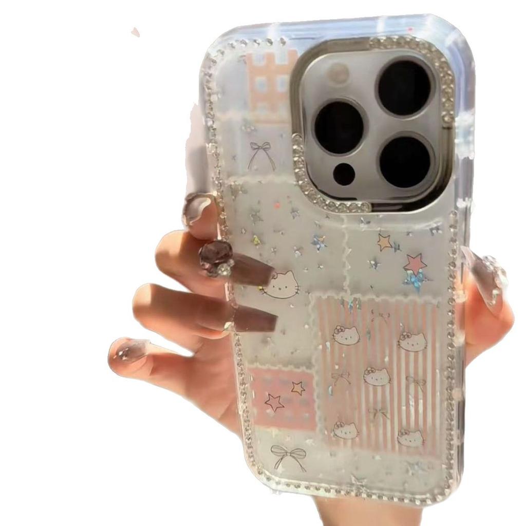 Hello Kitty Sparkling Stars Is Suitable for Apple 16promax Phone Cases with A High Appearance Level It Is A New Type of Protective Case for Iphone15