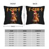 Fronha Quadrada de Frango FCawF Feliz Luzes de Natal Capa de Almofada Galo com Zíper Capa Decorativa para Almofada de Sofá para Cama