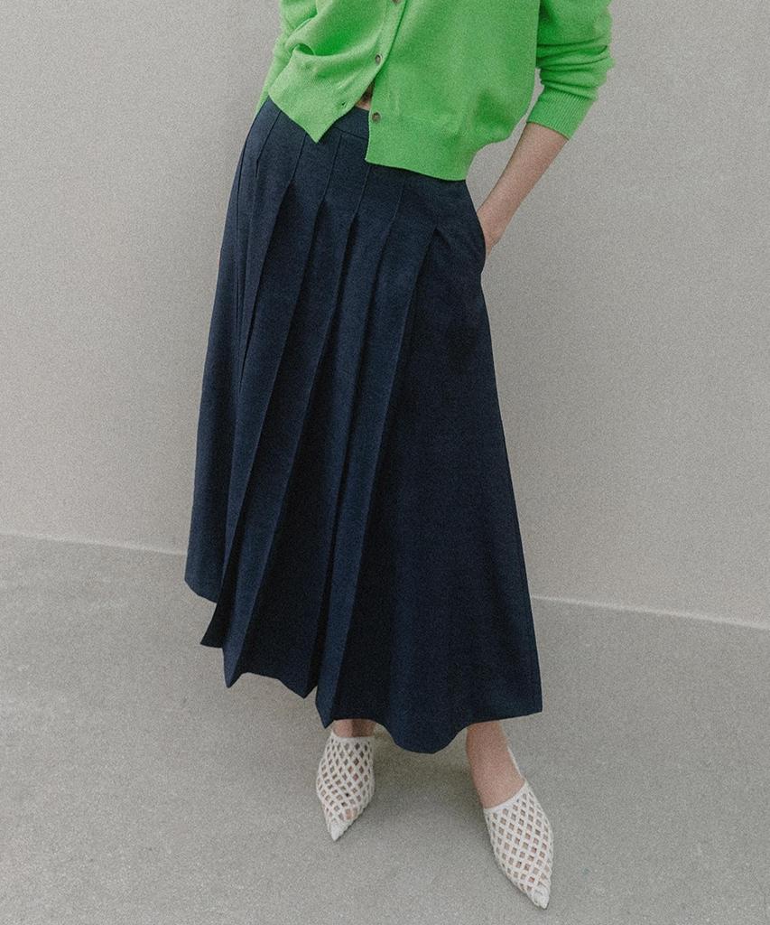 Memua Edit Pleated Skirt (Denim)