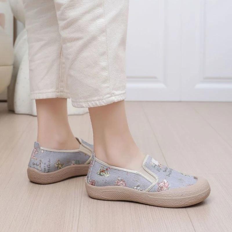 Fashion Comfortable and Elegant Cartoon Pattern Breathable Women's Shoes Designer Luxury New In Deals Original On Offer Ladies Footwear