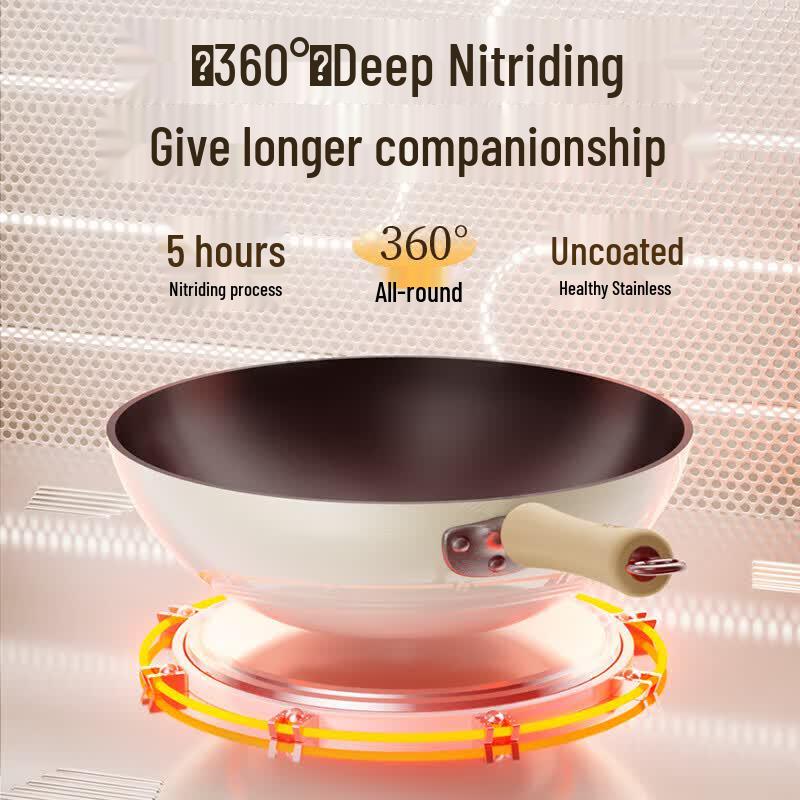 Supor 30cm Coating-Free Refined Iron Wok