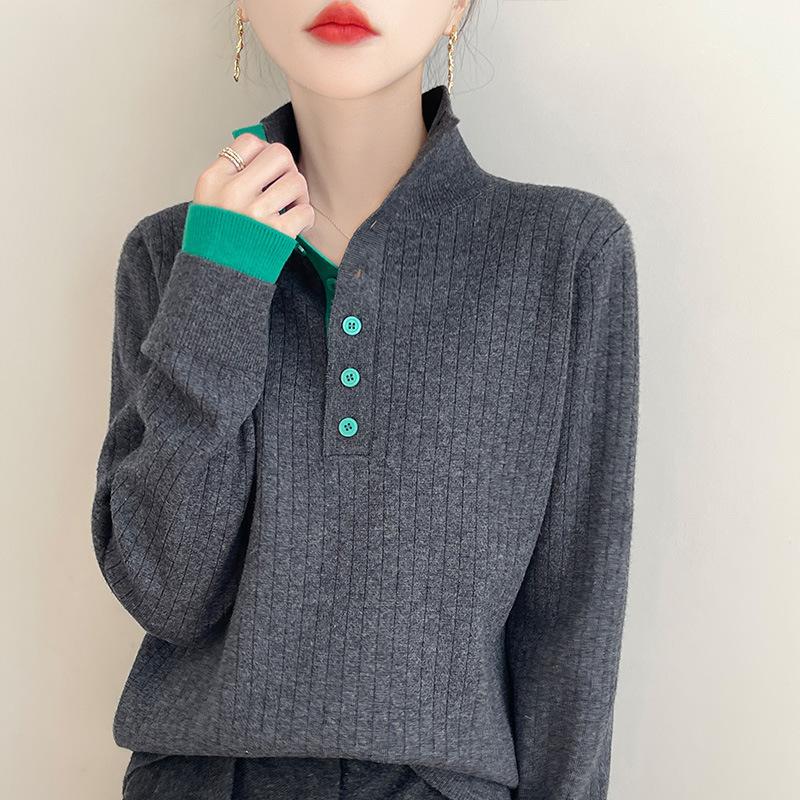 

Новый трикотажный свитер с полувысоким воротником и утолщенной вязкой для осени и зимы — это универсальный и элегантный свитер «двойка». XXL