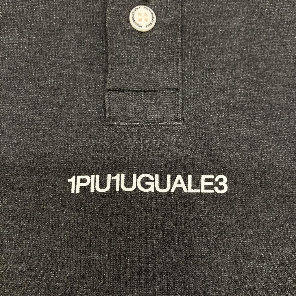 1piu1uguale3 [GOLF][×Del Piero] GDT012 Gray L/S Back Line Polo Shirt tops IV grayUsed