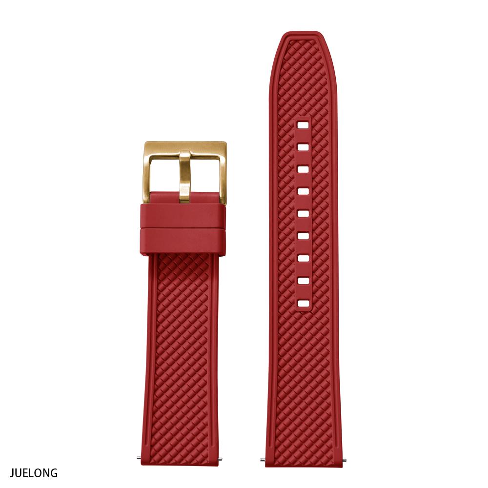 New Design HAISCH FKM Rubber Watch Strap 18mm 20mm 22mm 24mm Bullet Shape Quick Release Watch Bands Diving Waterproof Wristbands