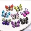 10 Pieces of 25 * 32mm Resin Mixture Gradient Color Butterfly with Hole Accessories DIY Handmade Pendant Accessories
