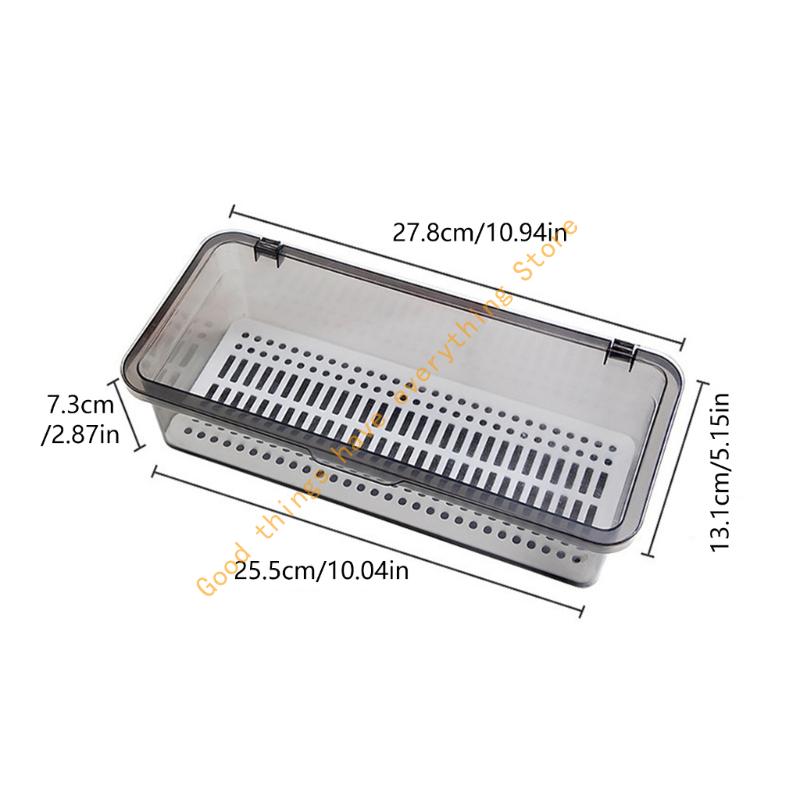 Stylish Kitchenwares Organizers Chopstick Holder With Drain Holes Waterproof Lid Multipurpose Storage Case 55KF