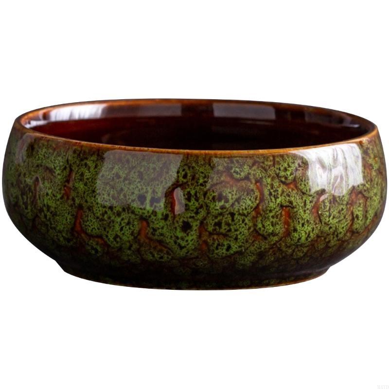 Decorative Ceramic Pot Bowl for Narcissus and Green Radish Modern Indoor Spaces M4YD