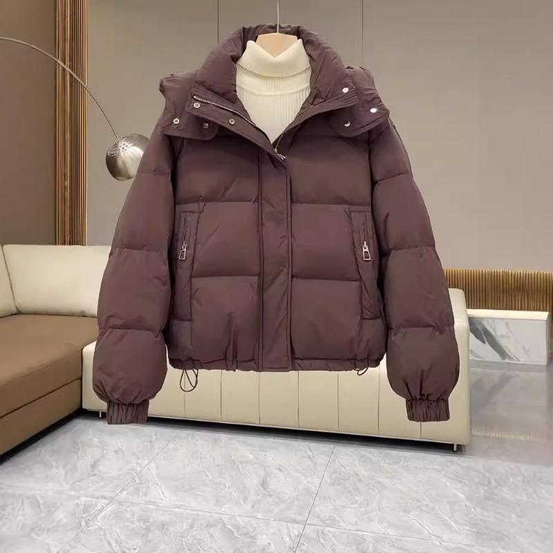 Women S Short Hooded Loose Fit Winter Cotton Padded Coat