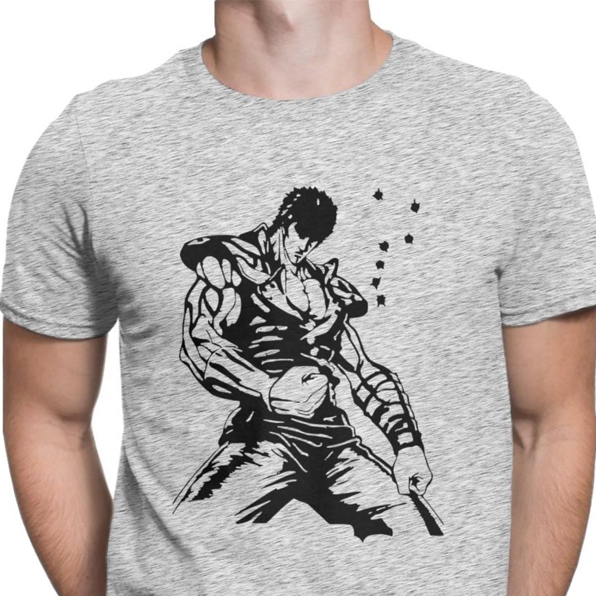 Мужская футболка Kenshiro Hokuto No Ken Мода Хлопковые футболки Футболки Camisas Hombre S