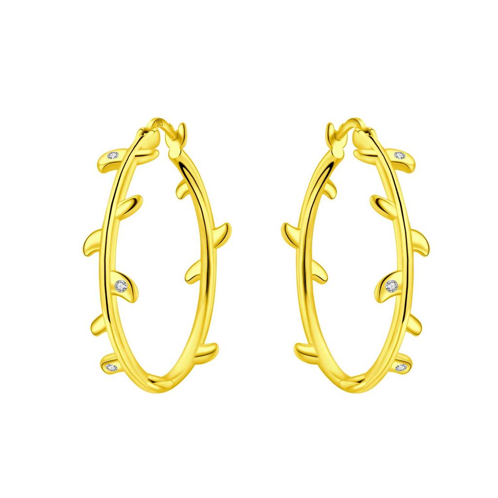 925 Sterling Silver Simple Gold U-shaped Earrings Jewelry Versatile Hoop Earrings for Women Jewelry Fine Birthday Party Gifts