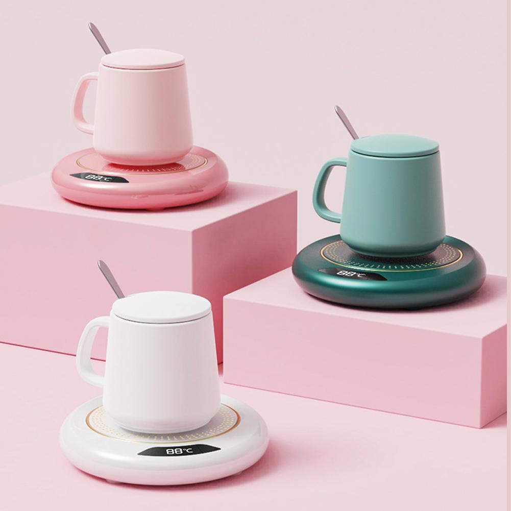 Thermostatischer Heizuntersetzer, Tassenwärmer, 3-Gang-Becherwärmer, 75 °C, Heißteebereiter, elektrischer Mini-Induktionsherd, Kaffee-Heizkissen