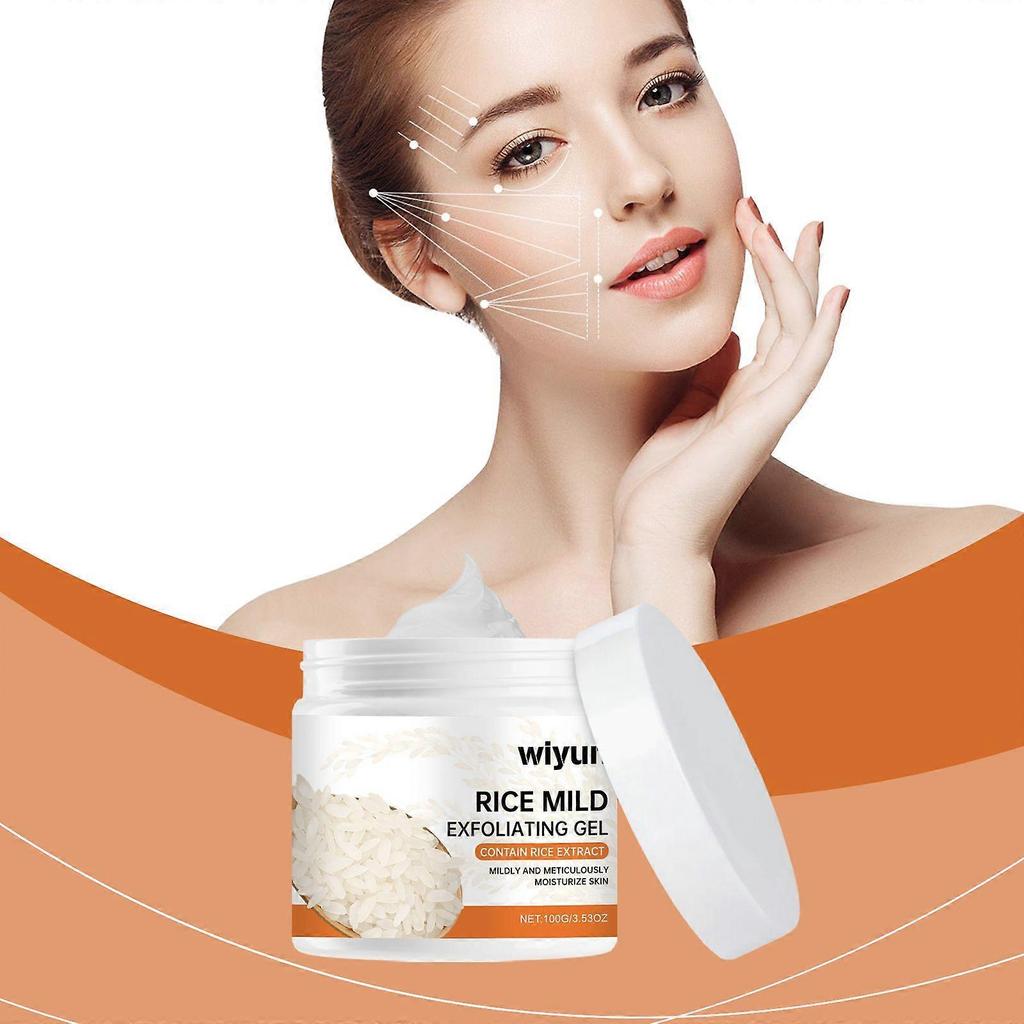 Limited time!!Wiyun Rice Exfoliating Gel Gently Cleanses Facial And Body Skin, Hydrating And Moisturizing, Refreshing And Cleansing Gel