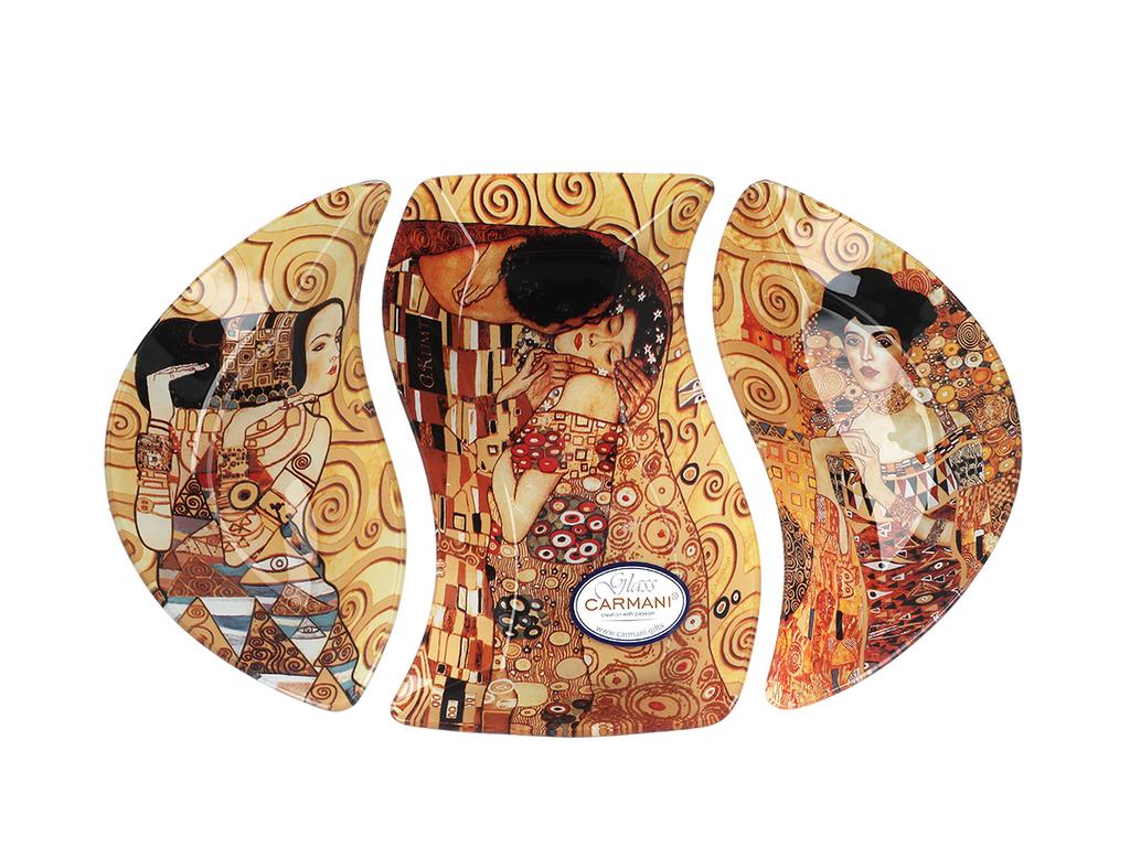 Piatto Decorativo Gustav Klimt Collage Arte Porcellana Per Regalo