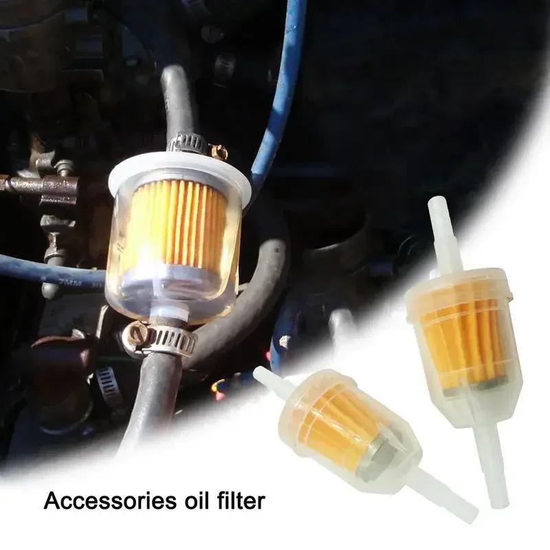 100pcs Gas Fuel Gasoline Oil Filter for Car Dirt Pocket Bike Motorcycle Moped Scooter Motocross Liquid Fuel Filter Accessories