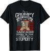 I'm A Grumpy Old Veteran Funny Army US Flag Grandpa T-Shirt Unisex T-Shirt