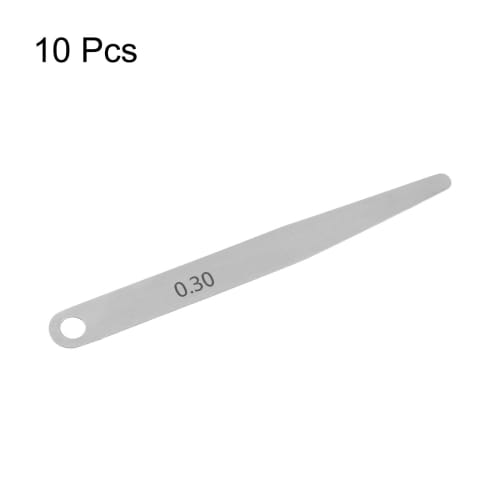 uxcell Gap Gauges, 0.3 mm Thickness Gauges, 65MN Steel, Metric Distance Measuring Tool, Single Blade, 10 Pieces