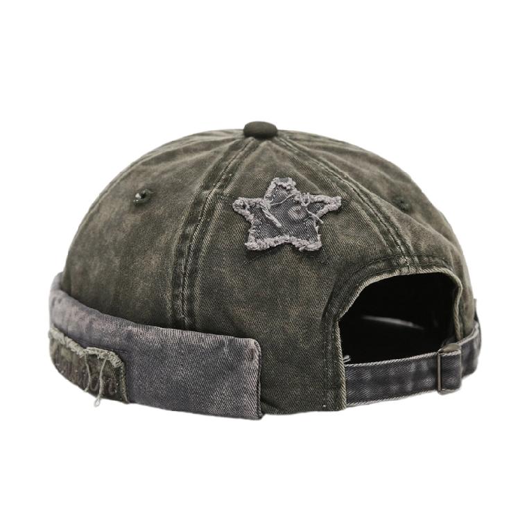 

Fabric Star Brimless Hat for Outdoor Activity Breathable Hiphop Dancing Hat All Matching Skull Hat for Women Men армія зелений колір