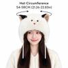 Ear Protection Plush Beanie Warm Lei Feng Cap Cute Faux Fur Hat  for Women