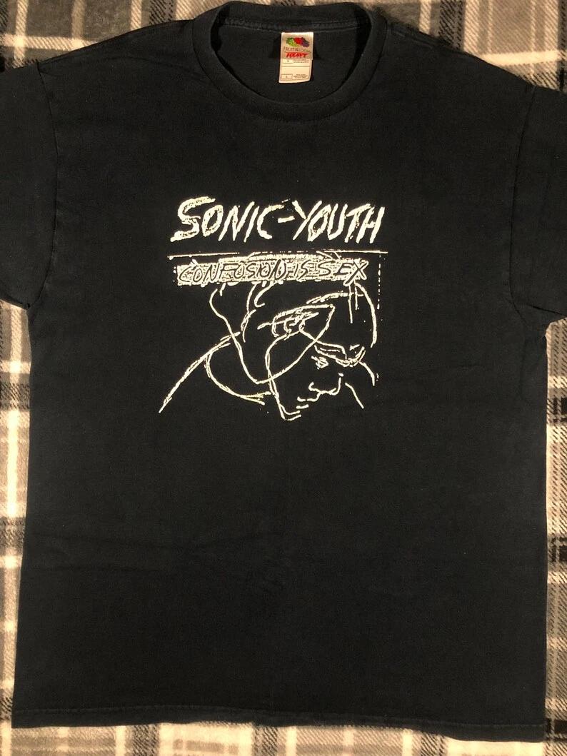 Sonic Youth - Vintage Y2K - Confusion Is Sex - Alternative Grunge Rock Band Tee XL