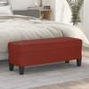 Day and Night - Day and Night Wine Red Synthetic Leather Bench 100x35x41 Cm