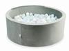 Dry Ball Pit 500 Pieces 110x40 Velvet Gray: Light Blue Pearl, Light Mint, Opalescent, White