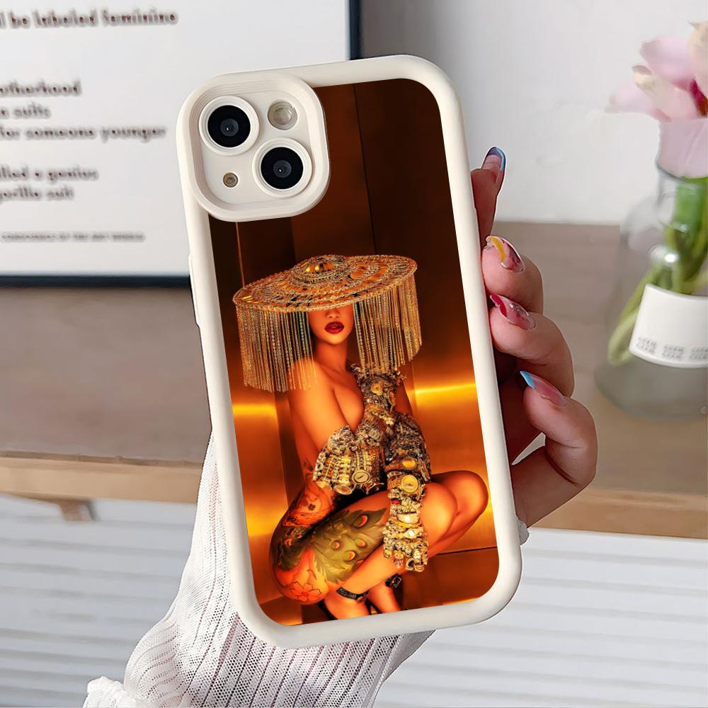

Cardi B Thicken TPU Mobile Phone Case for iPhone 17 16 15 14 13 12 11 Air Pro Max Plus Colorful Cover iPhone 11 Pro