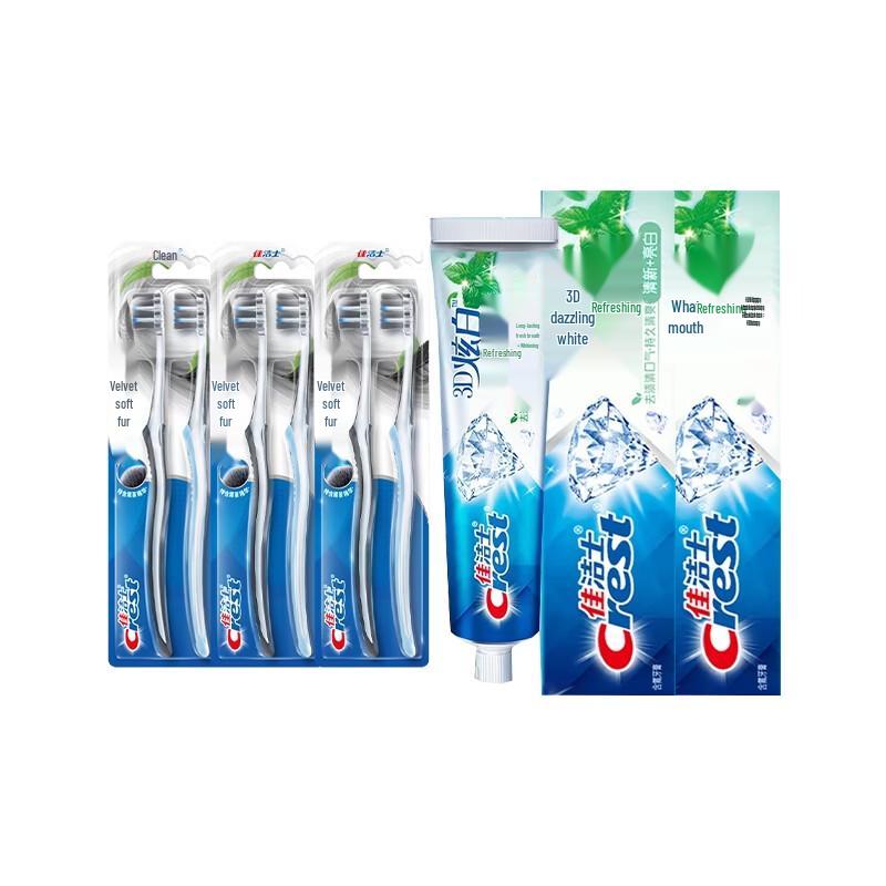 Crest Velvet Toothbrush & 3D White Toothpaste Value Combo