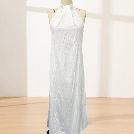 Rochie Maxi de Vară pentru Femei Fără Mâneci cu Gât pe Gât A-line Lungă Casual Fluidă pentru Plajă Vacanță Rochie de Soare