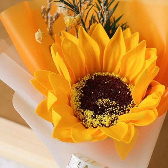 2 Pcs Mini Sunflower Bouquet Scented Artificial Soap Flower Birthday Valentine's Day Gifts