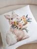 Easter Bunny Floral Pillow Cover Double Sided 2D Print Soft Stylish Pillow Cover Bedroom Living Room Sofa Spring Accessory Gift