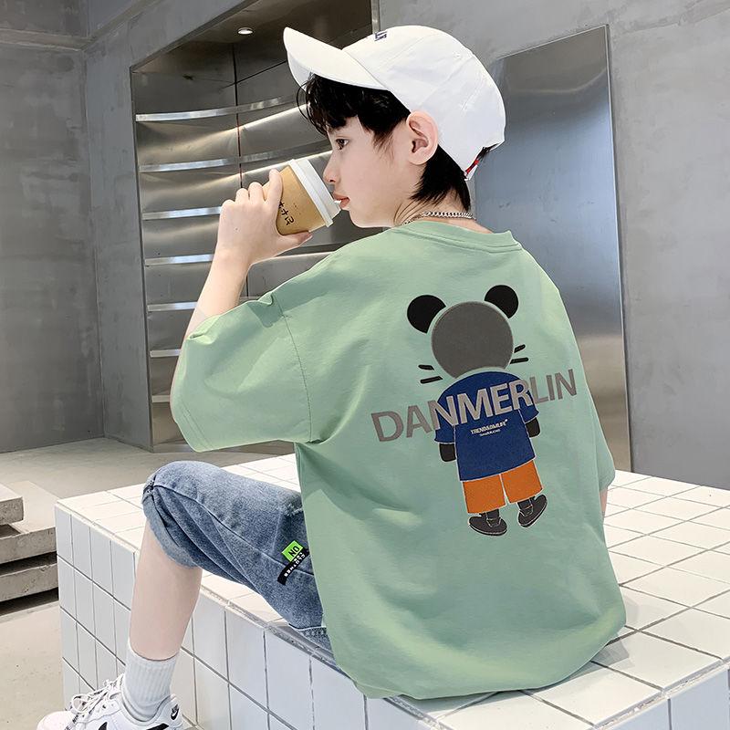Sommer Kinderkleidung Jungen Mädchen Mode Amerikanischer Stil Cartoon Kleiner Bär T-Shirt Kurzarm Oberteile Kinder O-Ausschnitt T-Shirts