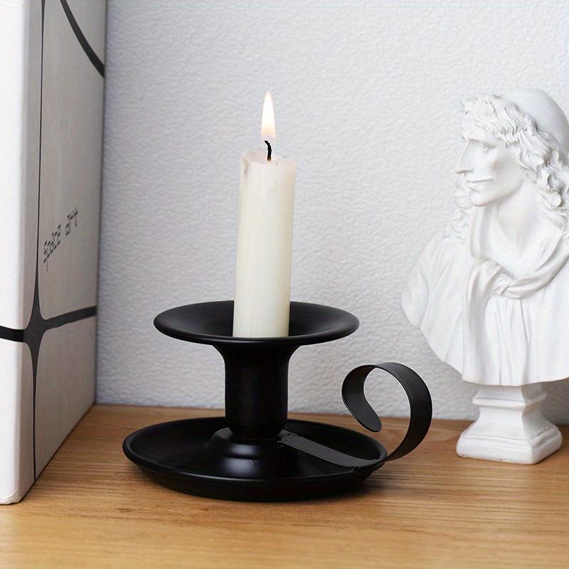 Taper Candle Stick Holder, Retro Iron Simple Black Candlestick Holders Candlelight Stand for Party Wedding Christmas Table Home Decoration