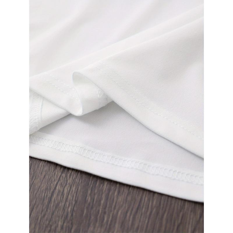 Casual White T-Shirt Featuring a Print That Suggests You Might Be Late for Something