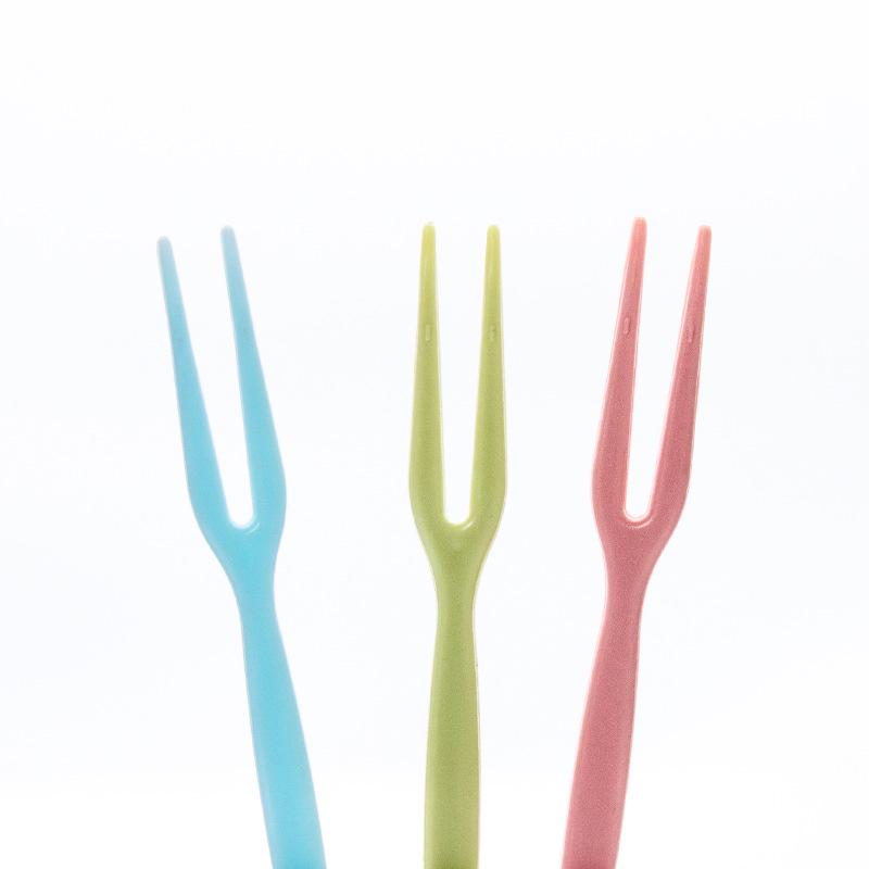 Cartoon Animal Fruit Forks - Set of 50 Colorful Two-Prong Plastic Dessert Forks