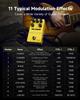 FLAMMA FS05 Stereo Effects Pedal with 7 11 Modulation Buffered and Stereo Digital Modulation Effects Pedal Multi-Modulation Slots, Effects, Bypass,