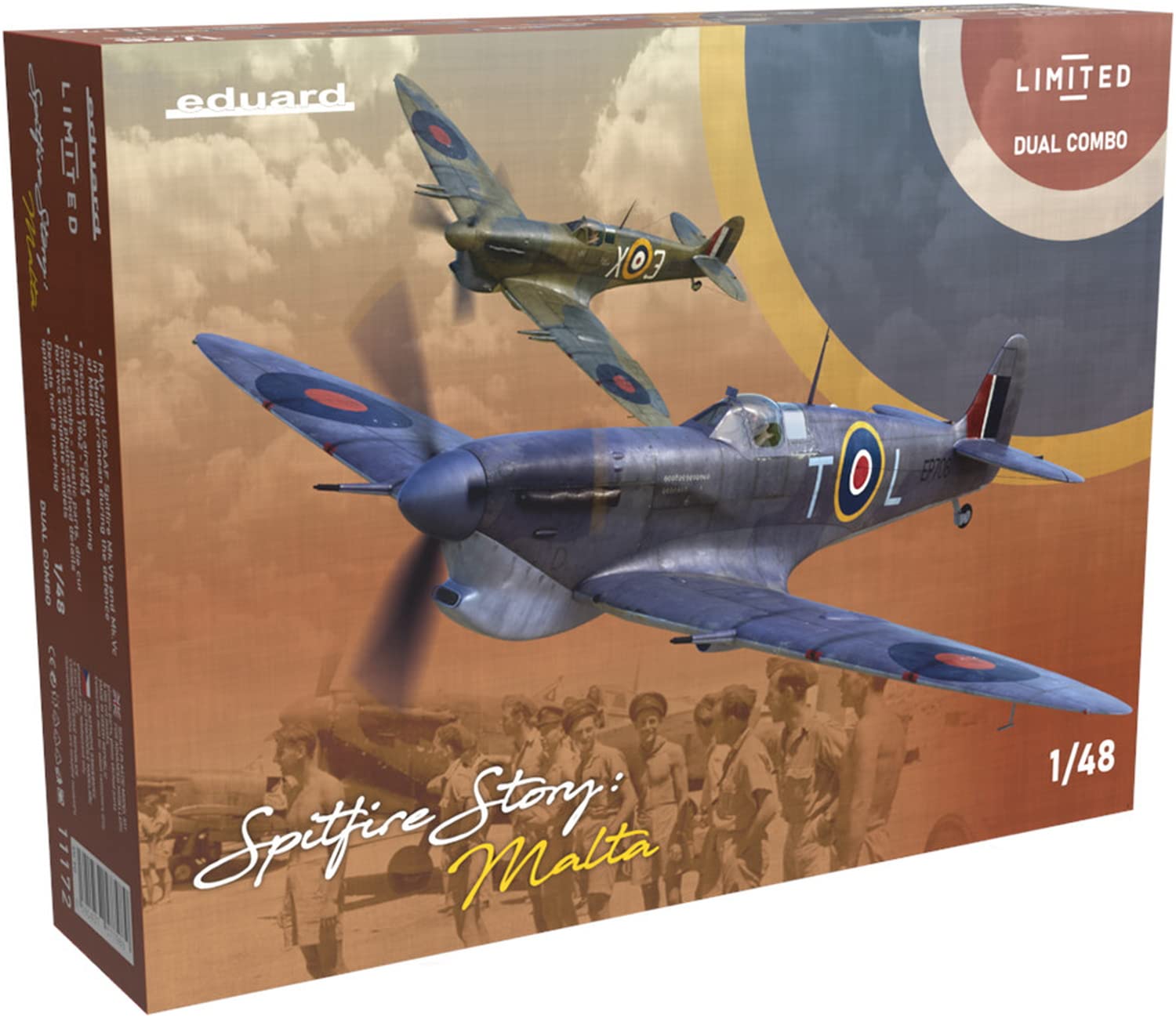 

Eduard Dual Combo Limited Edition British Army Spitfire Story Malta Plastic Model EDU11172 1/48
